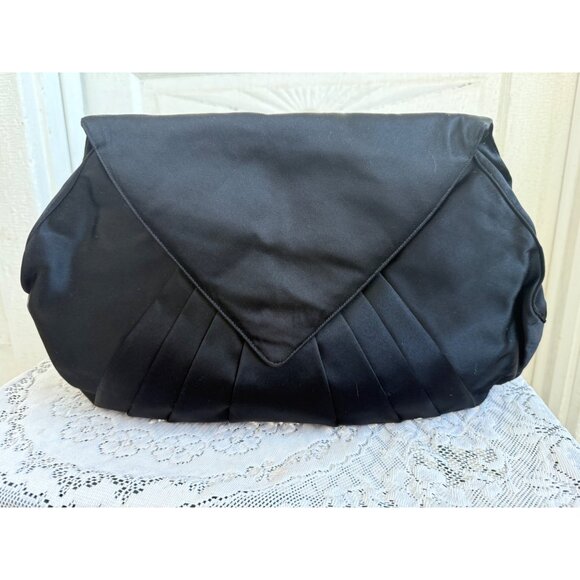 Vintage 60's Morris Moskowitz Satin Envelope Hand Muff Evening Purse - Picture 1 of 16